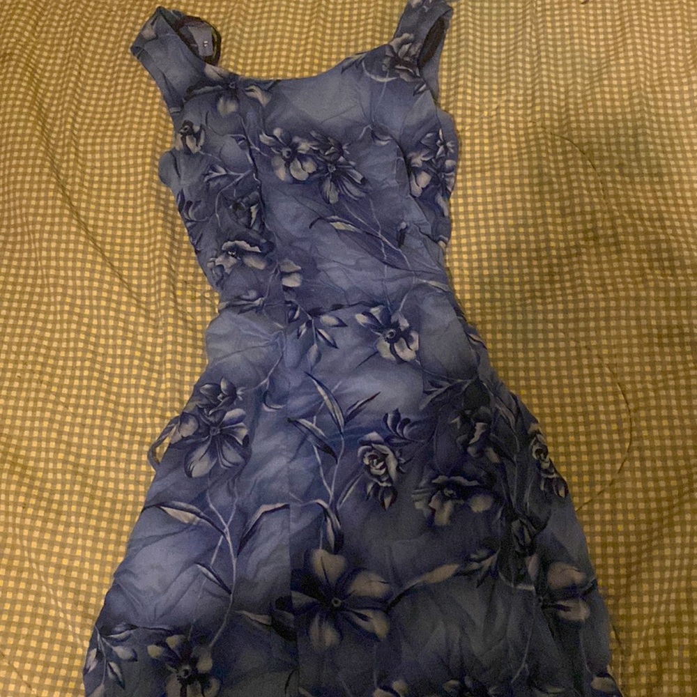 Blue flowers summer dress